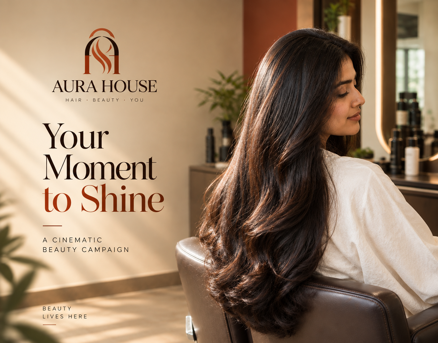 AURA HOUSE cinematic beauty campaign — Your Moment to Shine