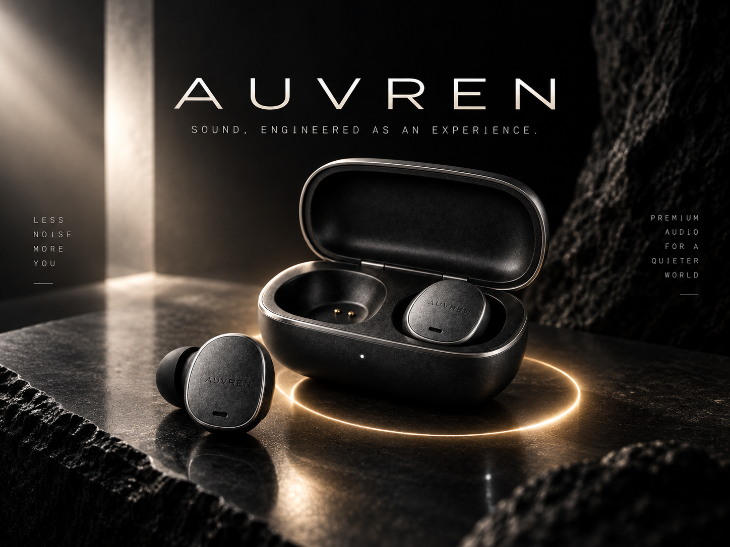 AUVREN premium earbuds campaign — Sound, Engineered as an Experience